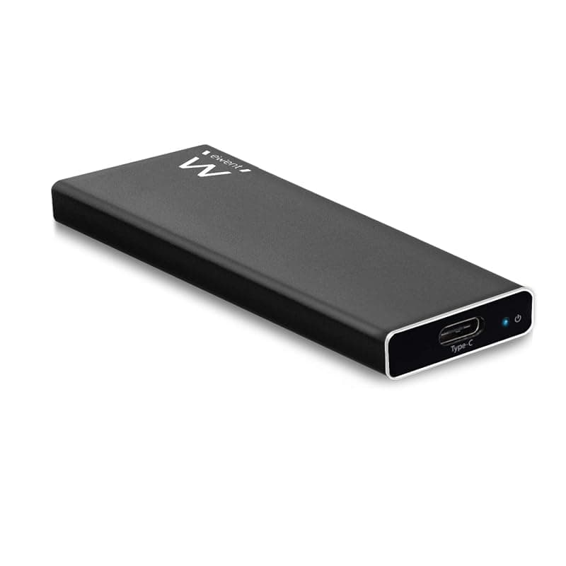Ewent EW7024, M.2 NVME PCIe SSD Box, USB 3.1, Gen 2 Custodia Disco Rigido, PCIe SSD Enclosure per M.2 NVME M-Key & M+B Key SSD 2230/2242/2260/2280, Alluminio, Nero