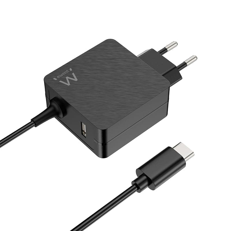 Ewent Caricatore da Rete Elettrica USB Type-C con USB-A Aggiuntiva 45W EW3979