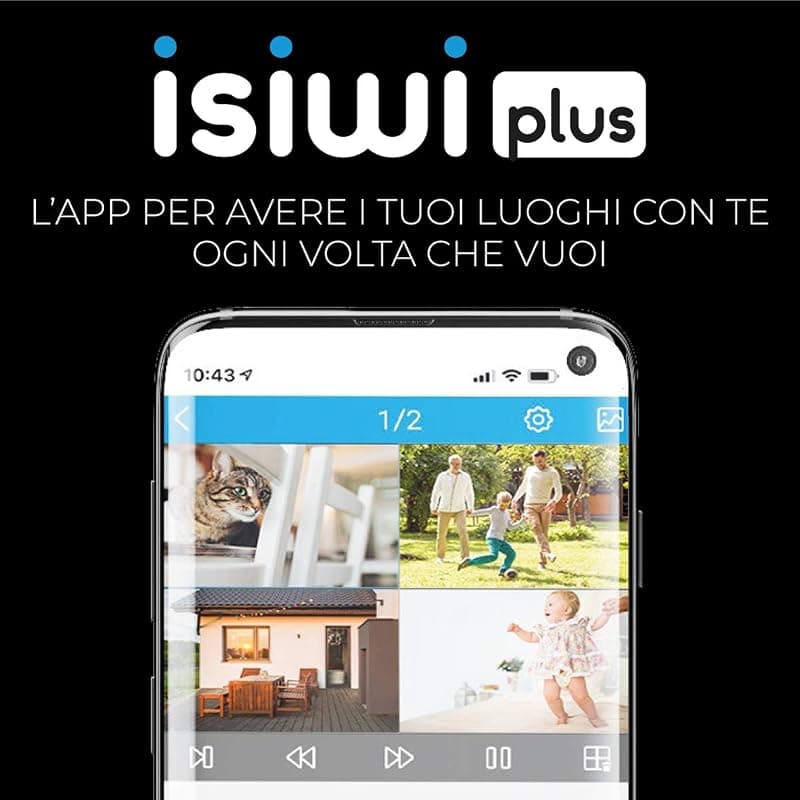 Isiwi Kit Wireless CONNECT2 NVR 8 + 2 Telecamere IP 2MP 1080P con Funzione PIR ISW-K1N8BF2MP-2 — miniatura 3