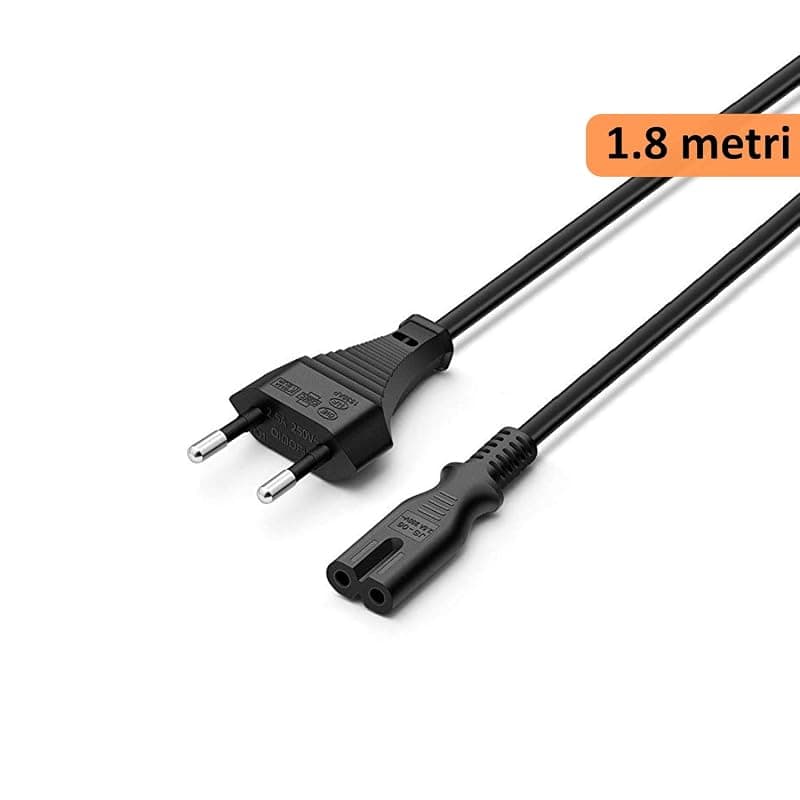 Ewent Cavo Alimentazione 2 Poli IEC C7 M/F 1,8 mt EW-190102-020-N-P EC1906 — miniatura 2
