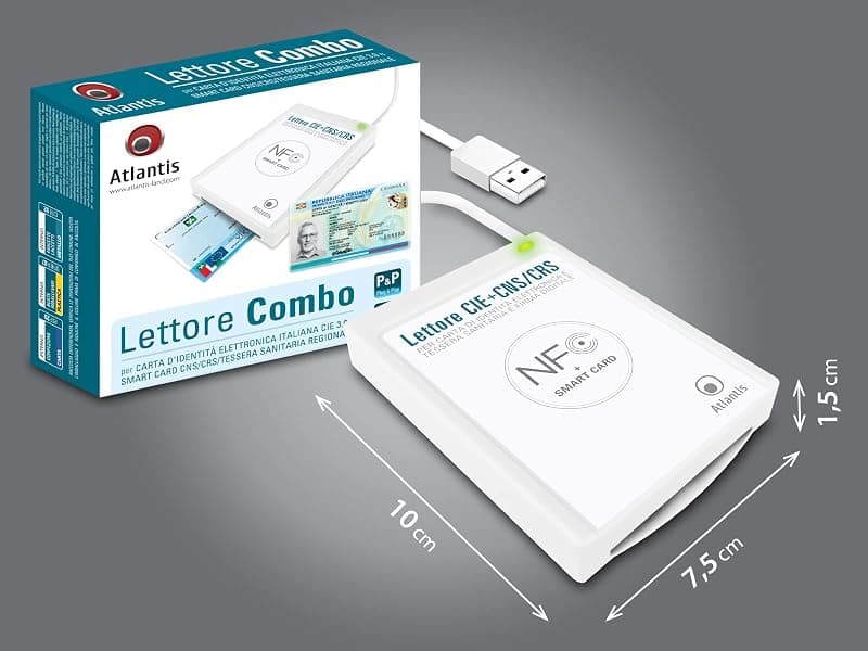 ATLANTIS usb2.0 lettore cie 3.0 Windows 10 e Windows 11, Bianco, P005-CIED331C — miniatura 7