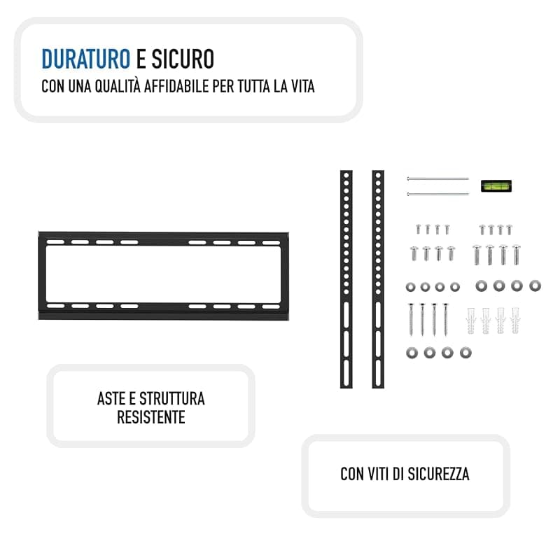 Ewent EW1503 Supporto fisso Ultra sottile da parte per TV da 37 a 70 pollici, VESA fino a 600x400mm, Nero/Antracite, XL — miniatura 4
