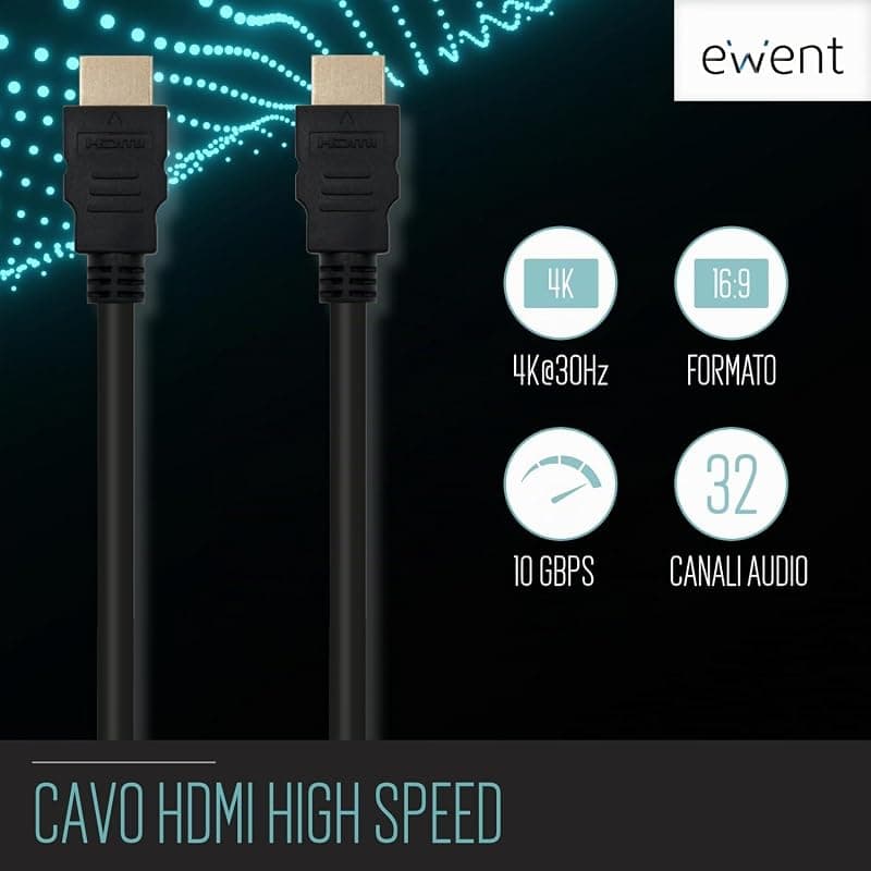 Ewent Cavo HDMI High Speed 1,4 con Ethernet A/A M/M 3,0MT EW-130114-030-N-P/EC1332 — miniatura 3