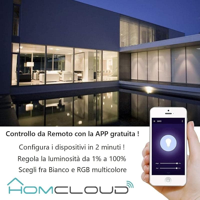 Homcloud Lampadina LED WIFI RGB+CCT E27 Dimmerabile EE-11WE27 — miniatura 6
