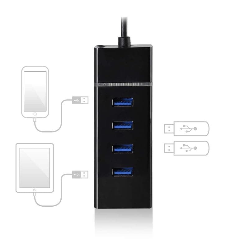 Ewent Hub USB C, 4 Porte USB 3.1, Porta Alimentazione USB C, Adattatore USB C a USB OTG, Hub USB Type C Per MacBook Air/Pro M2 M1, iPad Air/Pro, Surface Pro 8/7, Mac Mini, Galaxy — miniatura 4
