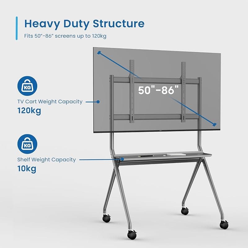 Ewent Supporto a Pavimento per TV/Monitor Interattivi AD Alto Carico EW1542 — miniatura 3