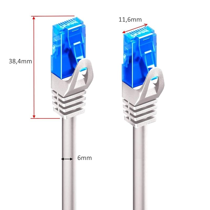 Ewent EW-5U-005 - Cavo di Rete, Patch CAT 5e U/UTP, AWG 26/7, 2 Connettori RJ67, Grigio, 0,5 m, 1 Pezzo — miniatura 4