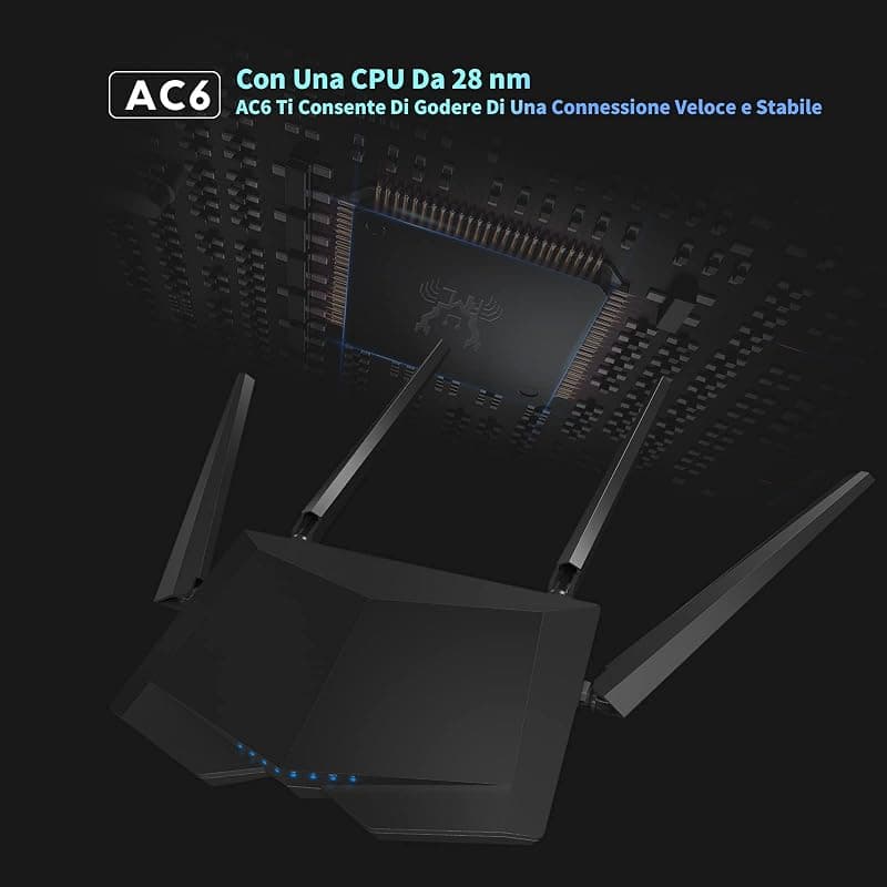 Tenda Router Wireless 4 Antenne da 5dBi 1200 Mbps AC6 — miniatura 6