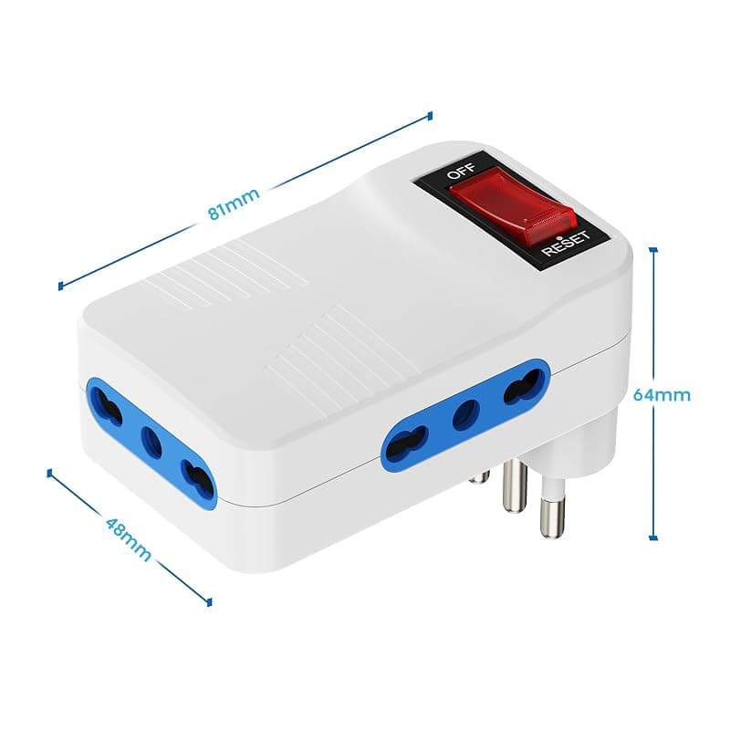 Ewent Adattatore Elettrico 3 Prese con Spina Italiana 10A EW1188 — miniatura 7