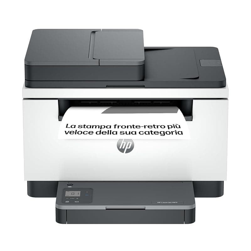 HP LaserJet M234sdw 6GX01F, Stampante Multifunzione A4, Stampa Fronte e Retro Automatica in Bianco e Nero, 29 ppm, WiFi, Ethernet, USB, ADF, Smart, No Fax, Schermo LCD a icone