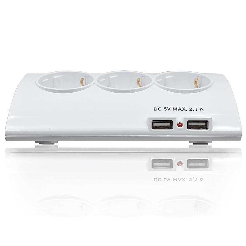 Ewent Multipresa da Scrivania 5PRESE Schuko + 2 Porte USB EW3935 — miniatura 5