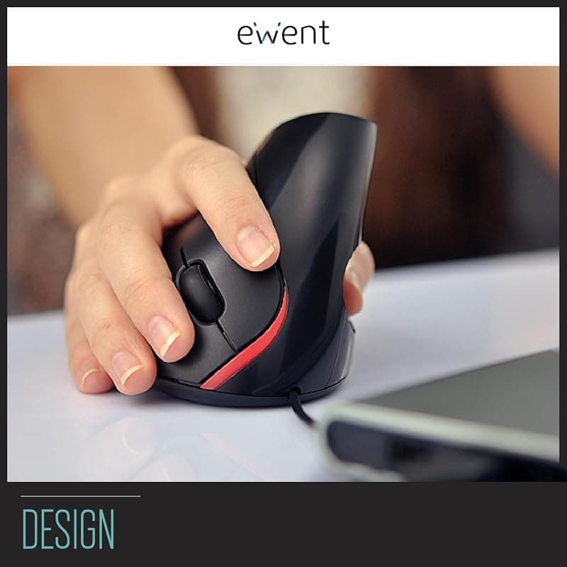 Ewent Mouse Ergonomico Contro Tunnel Carpale con Impugnatura Verticale 100DPI USB EW3156 — miniatura 5