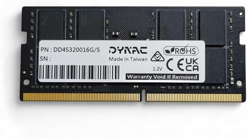 DYNACARD RAM 16GB DDR4 SODIMM DD4S320016G/S - Memoria 3200MHz SO-DIMM per Laptop e PC Portatili