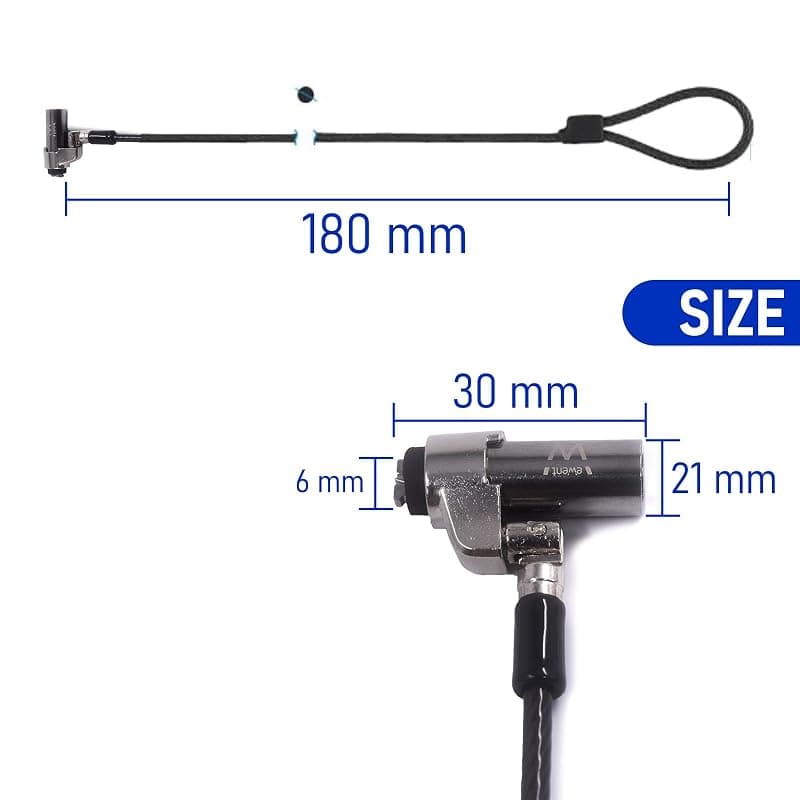 Ewent Cavo di Sicurezza per Blocco Notebook con Slot Nano EW1239 — miniatura 2