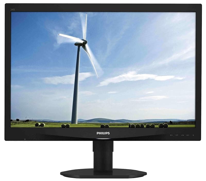 Philips 240S4QYMB Monitor 24" IPS Formato 16:10, 1920 * 1200, Regolabile in Altezza, Pivot, Girevole, Inclinabile, Dispay Port, DVI, VGA, Casse Integrate, Vesa, Flicker Free, Nero — miniatura 4
