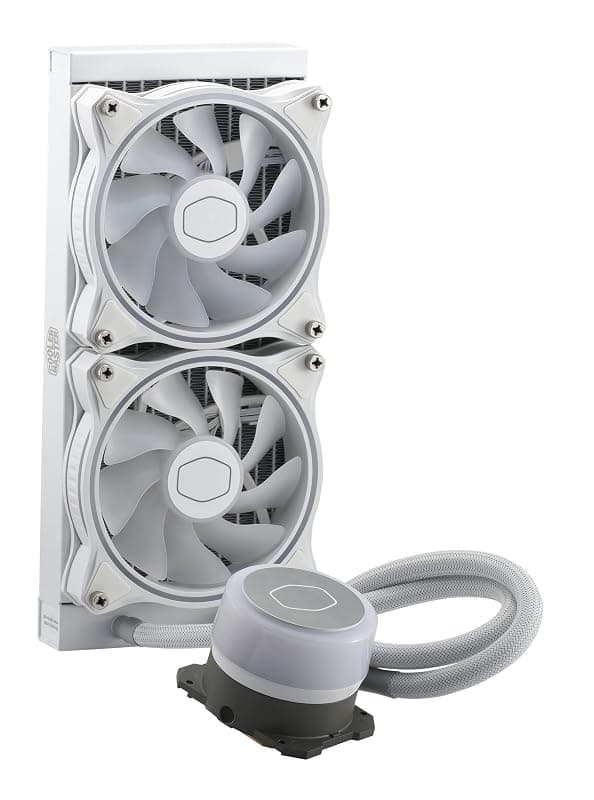 Cooler Master MasterLiquid ML240 Illusion Edizione White CPU Dissipatore ad Acqua AIO, Pompa 3° Gen, 2 Ventole Halo ARGB 120 mm, Radiatore 240 mm, Controller ARGB, Compatibile — miniatura 6