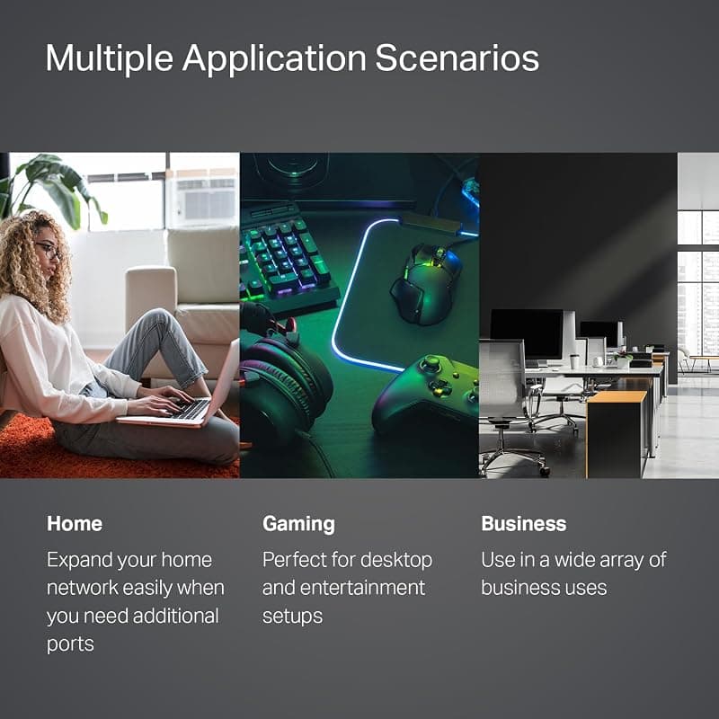 TP-Link TL-SG105 Switch 5 Porte Gigabit, 10/100/1000 Mbps, Plug & Play — miniatura 3