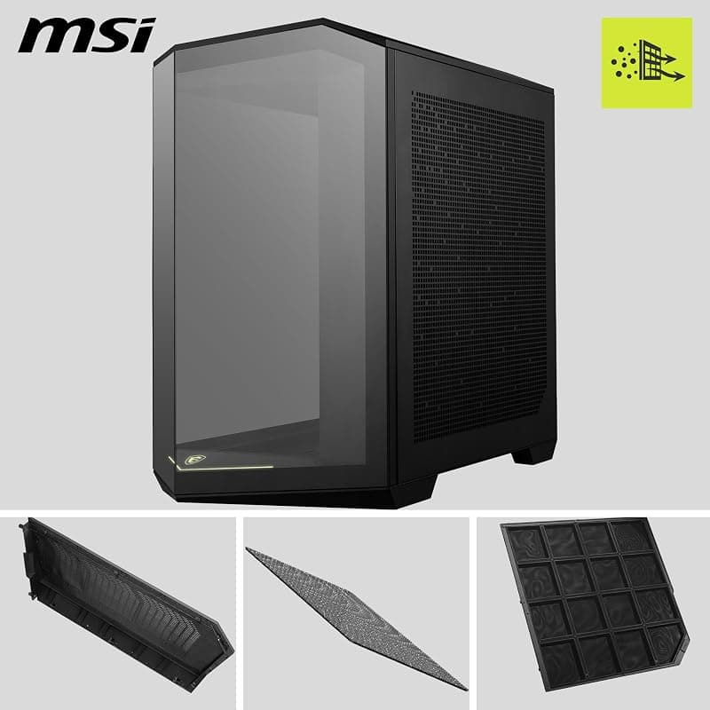 MSI Case Micro-ATX MID-Tower Mag Pano 100R Nero Argb No Alim 306-7G26R21-HH9 — miniatura 3