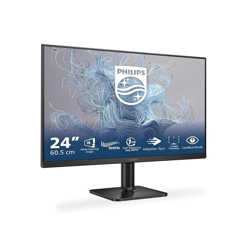 PHILIPS Monitor per PC 24E2N1100LB - 24 FHD - VA - 1 ms - 100 Hz - Sincronizzazione adattiva
