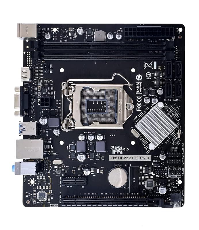 Biostar H81MHV3 Presa 1150 micro ATX HDMI VGA Scheda madre — miniatura 2