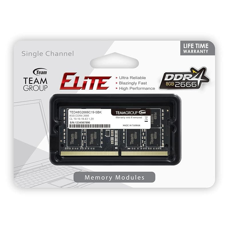 Team Group Elite RAM SO-DDR4 8GB 2666MHZ TED48G2666C19-S01 — miniatura 4