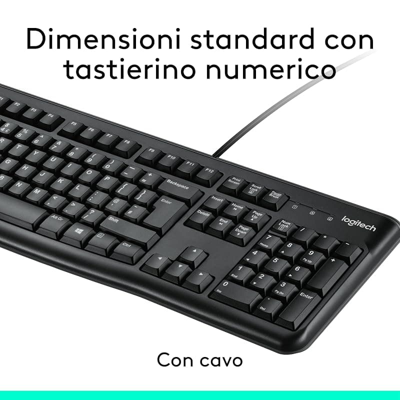 Logitech Kit Tastiera + Mouse USB MK120 Nera 920-002543 — miniatura 4