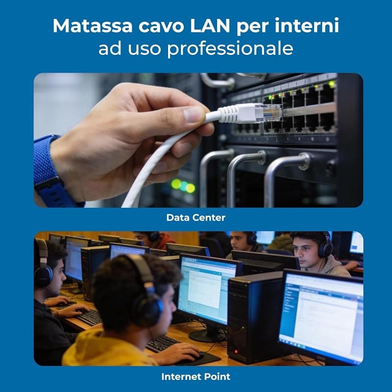 VulTech SC13102-100 Bobina Matassa Lan Categoria 5e FTP 100 Metri 23AWG Ethernet cavo rete impianti alta velocità 1Gbps 100m Cat5e, 100 Ohm, 10/100/1000 Mbps — miniatura 5