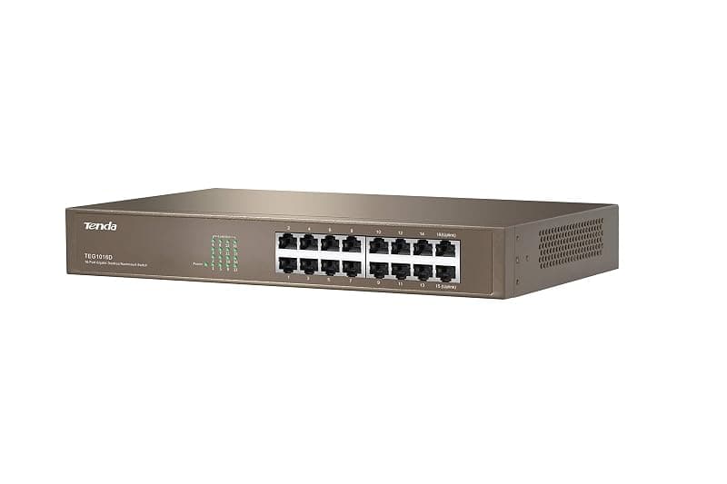 Tenda TEF1016D Porte Ethernet 16* 10 /100M Base-T - Switch di rete (Gigabit Ethernet (10/100/1000), full duplex) — miniatura 3