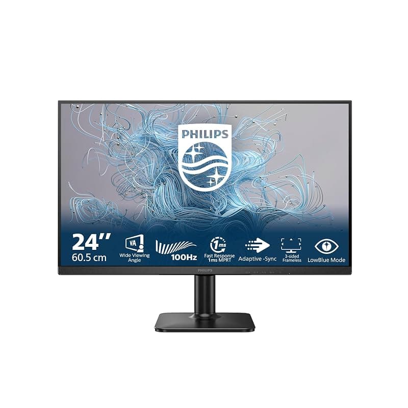 PHILIPS Monitor per PC 24E2N1100LB - 24 FHD - VA - 1 ms - 100 Hz - Sincronizzazione adattiva — miniatura 2