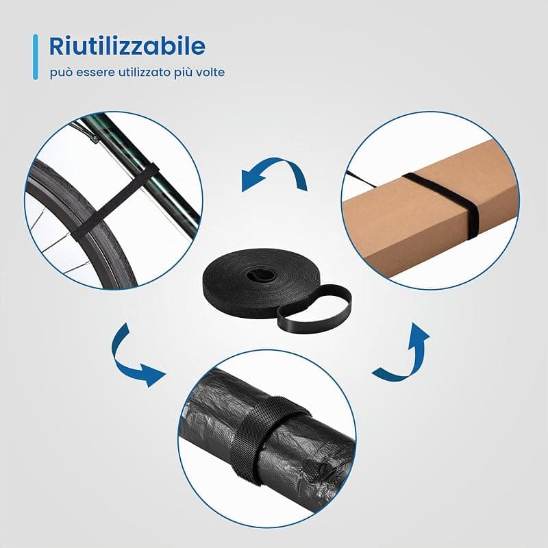 Ewent Fascette per Cavi con Chiusura a Strappo Riutilizzabile 10MT EW1563 — miniatura 6