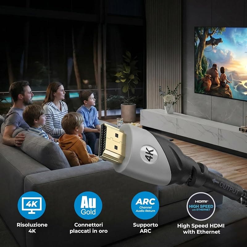 Vultech Cavo HDMI to HDMI 1 MT V. 2 3D 4K 60Hz AA14301PRO — miniatura 2