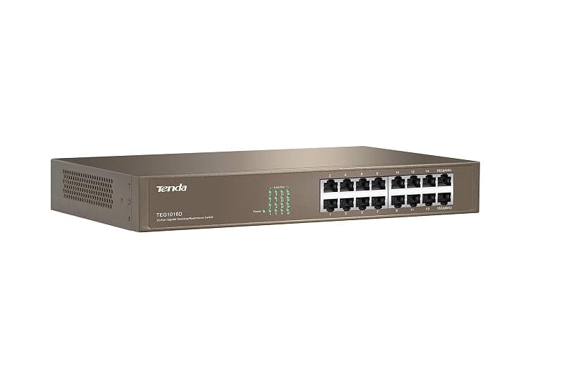 Tenda TEF1016D Porte Ethernet 16* 10 /100M Base-T - Switch di rete (Gigabit Ethernet (10/100/1000), full duplex) — miniatura 2