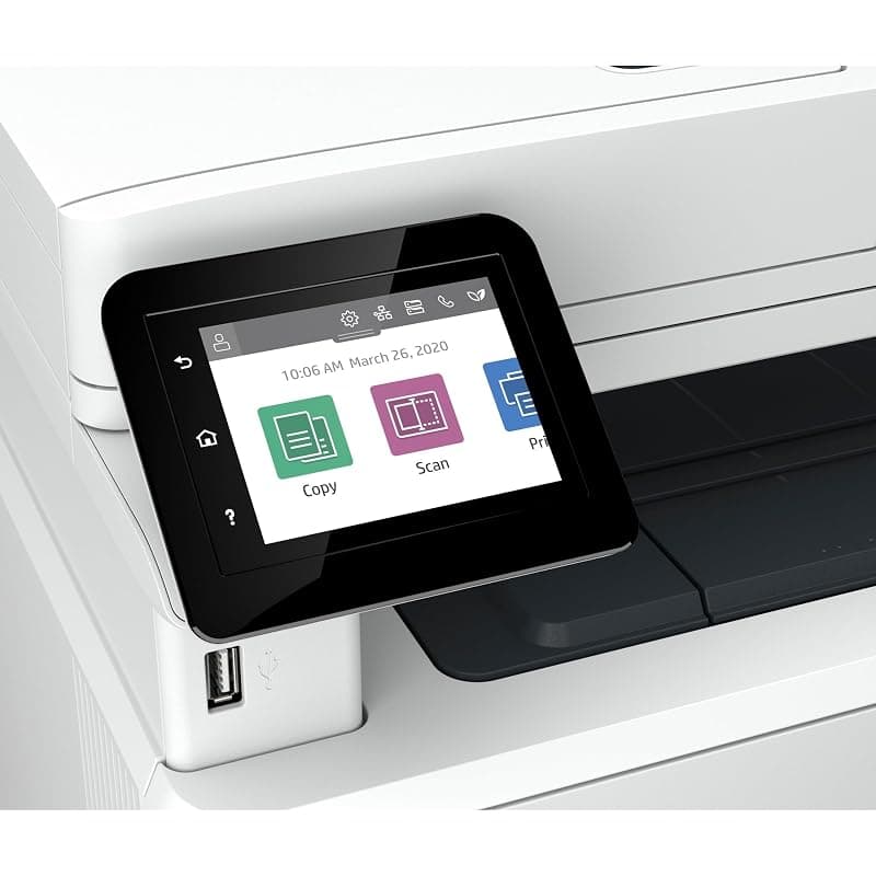 HP Laserjet Pro MFP 4102fdn 2Z623F, Stampante Multifunzione A4, Stampa Fronte e Retro Automatico in b/n, 42 ppm, USB Host, Fax, ADF, Gigabit Ethernet, Smart, Bianca — miniatura 3