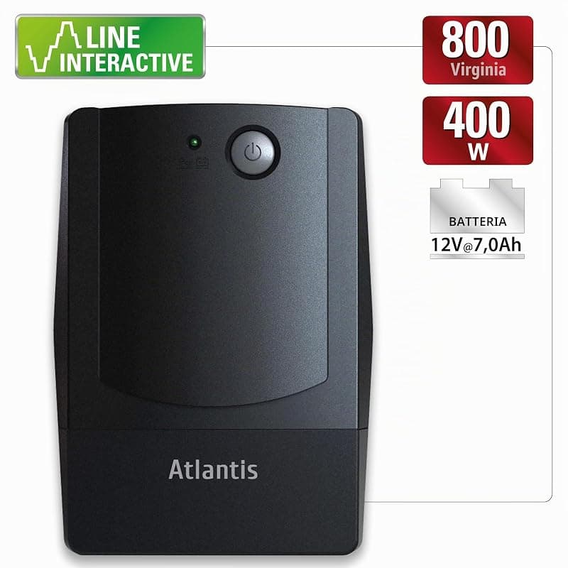 Atlantis UPS Onepower PX800 800VA/400W con AVR 4 IEC A03-PX800 — miniatura 2