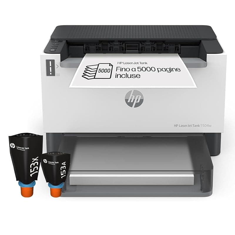 HP Laser Tank 2604dw 381V0A, Stampante Monocromatica Multifunzione con Serbatoio Toner integrato a Ricarica Rapida, Stampa F/R Automatica, 22 ppm, Fino a 5000 Pagine, Scansione