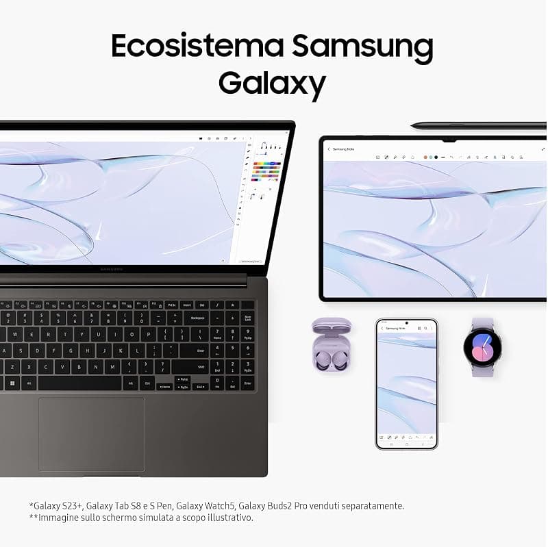 Samsung Galaxy Book3 Laptop, 15.6" FHD, Intel Core i7-1355U 13th gen, 16GB RAM, 512GB SSD, Windows 11 Home, Grafite (Graphite) — miniatura 7