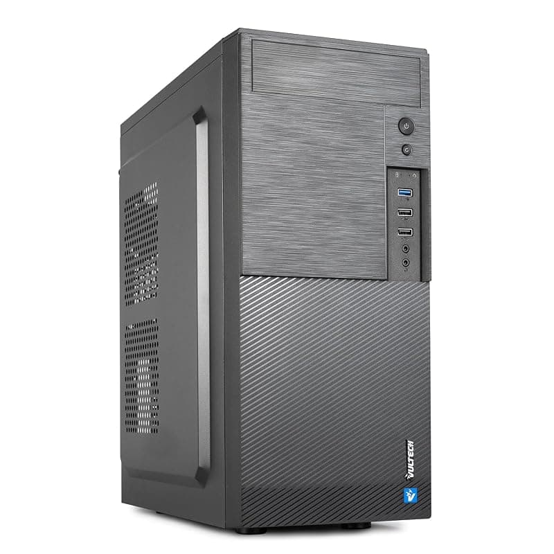 Case VulTech ATX VCO-A1699P Rev. 2.2 con alimentatore 500W, computer case compatto 1x Usb 3.0, 2x Usb 2.0, colore nero