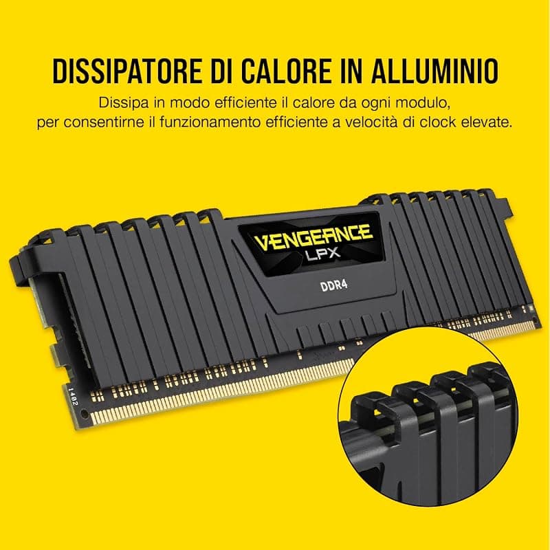Corsair CMK16GX4M2E3200C16 Memoria Desktop, Nero, 2 x 8 gb — miniatura 4
