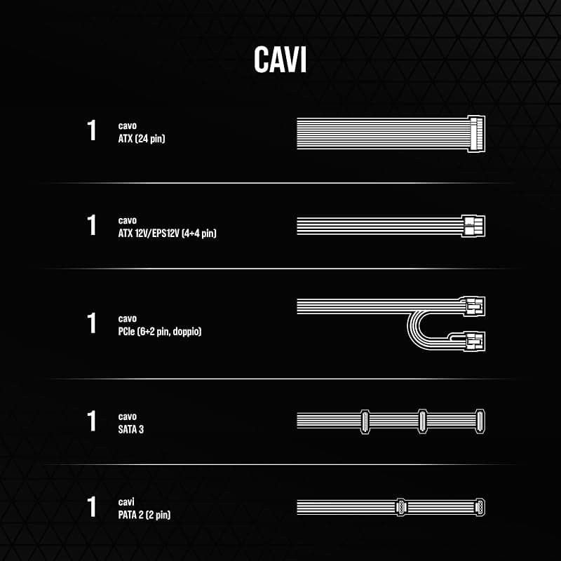 CORSAIR CX550 ATX 550W Alimentazione – Nero — miniatura 6