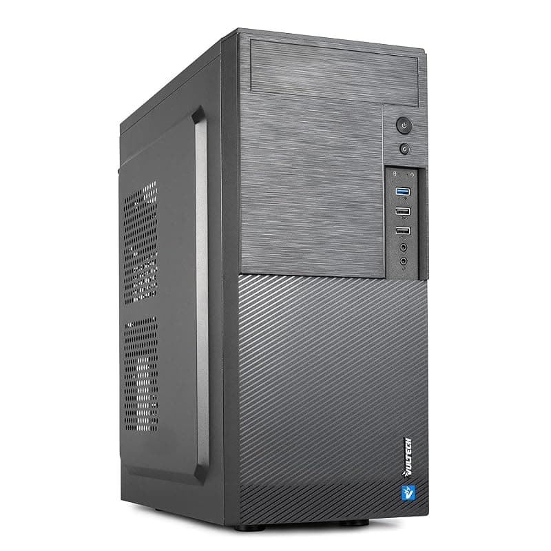 Case VulTech ATX VCO-A1699 Rev. 2.1 senza alimentatore, computer case compatto 2x Usb 2.0, 1x Usb 3.0, colore nero