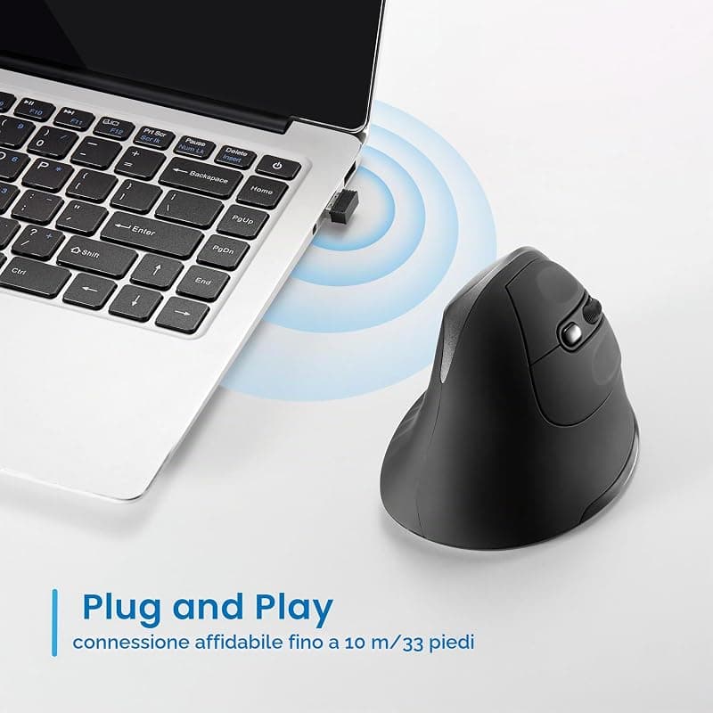 Ewent Mouse Ergonomico con Impugnatura Verticale Wireless EW3229 — miniatura 2
