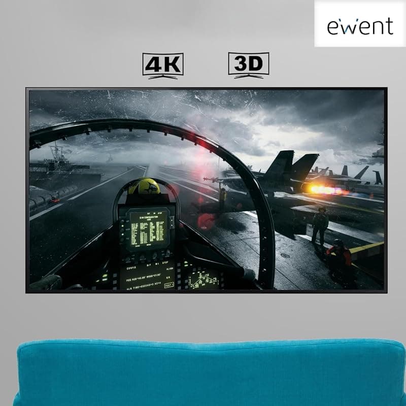 Ewent EC1400, Cavo Display Port 1.2, Risoluzione 4K e 3D con Audio Digitale, Compatibilità Universale, Supporta 3D, Lunghezza 1 m, Colore Nero, Cavo per Monitor — miniatura 7