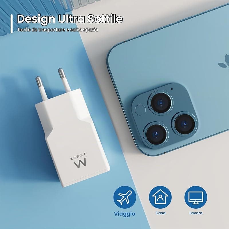 Ewent Caricatore da Rete Elettrica USB Type-C 20W EW1310 — miniatura 9