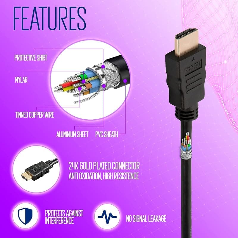 Ewent Cavo HDMI High Speed 1,4 con Ethernet A/A M/M 10MT EW-130110-100-N-P — miniatura 5