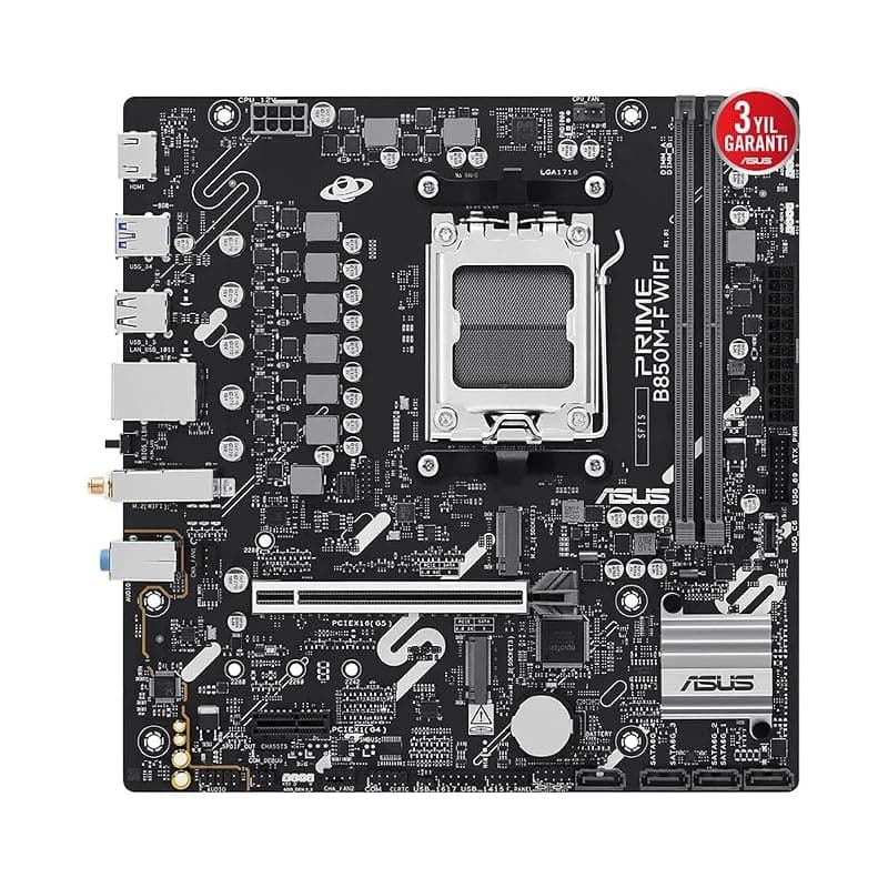 ASUS PRIME B850M-F WIFI, Scheda Madre AMD Micro-ATX, Slot DDR5, Nera — miniatura 3