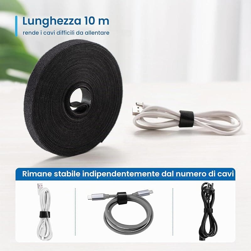 Ewent Fascette per Cavi con Chiusura a Strappo Riutilizzabile 10MT EW1563 — miniatura 8