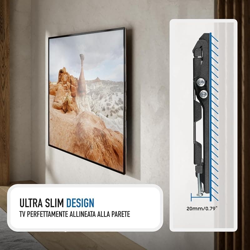 Ewent EW1506 Staffa Supporto TV LCD, LED per Schermi da 23" a 42", max VESA 200x200, Nero — miniatura 2