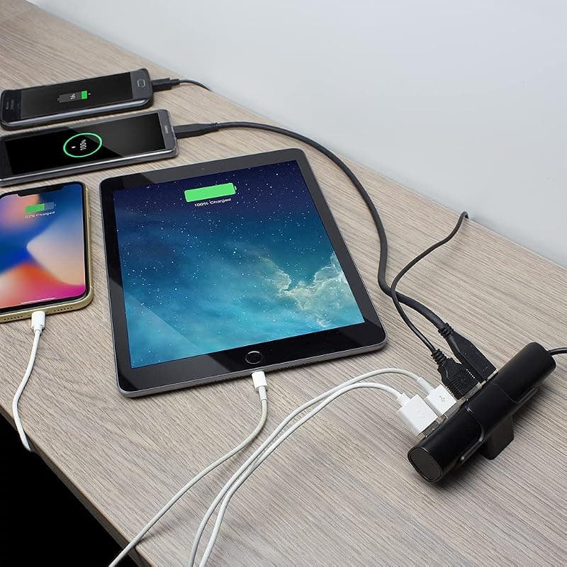 Ewent EW1317 Caricatore USB da Tavolo con 1 Porta USB Tipo C e 3 Porte USB Tipo A 36W, Colore Nero — miniatura 6