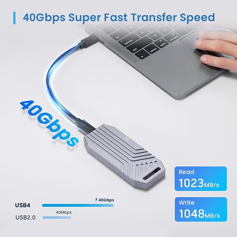 Ewent Box Esterno per SSD PCIe M.2 NVME Type-C EW7062 — miniatura 4