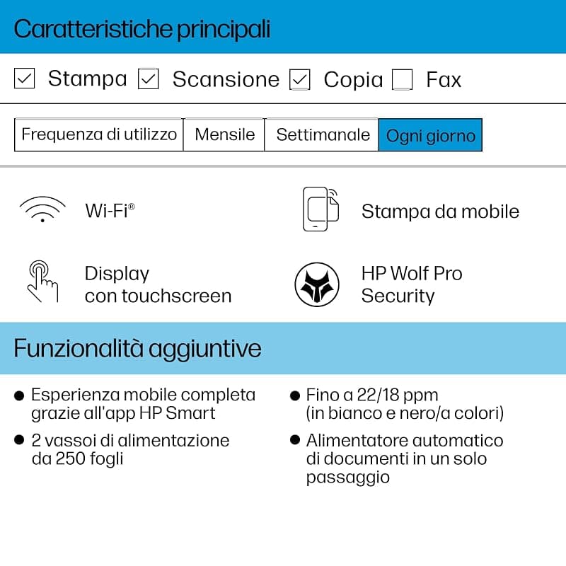 HP OfficeJet Pro 9730e 537P6B, Stampante Multifunzione per Grandi Formati, a Colori, Fronte e Retro Automatico, 22 ppm, Wi-Fi, Smart, 3 Mesi di Inchiostro Instant Ink Inclusi — miniatura 3